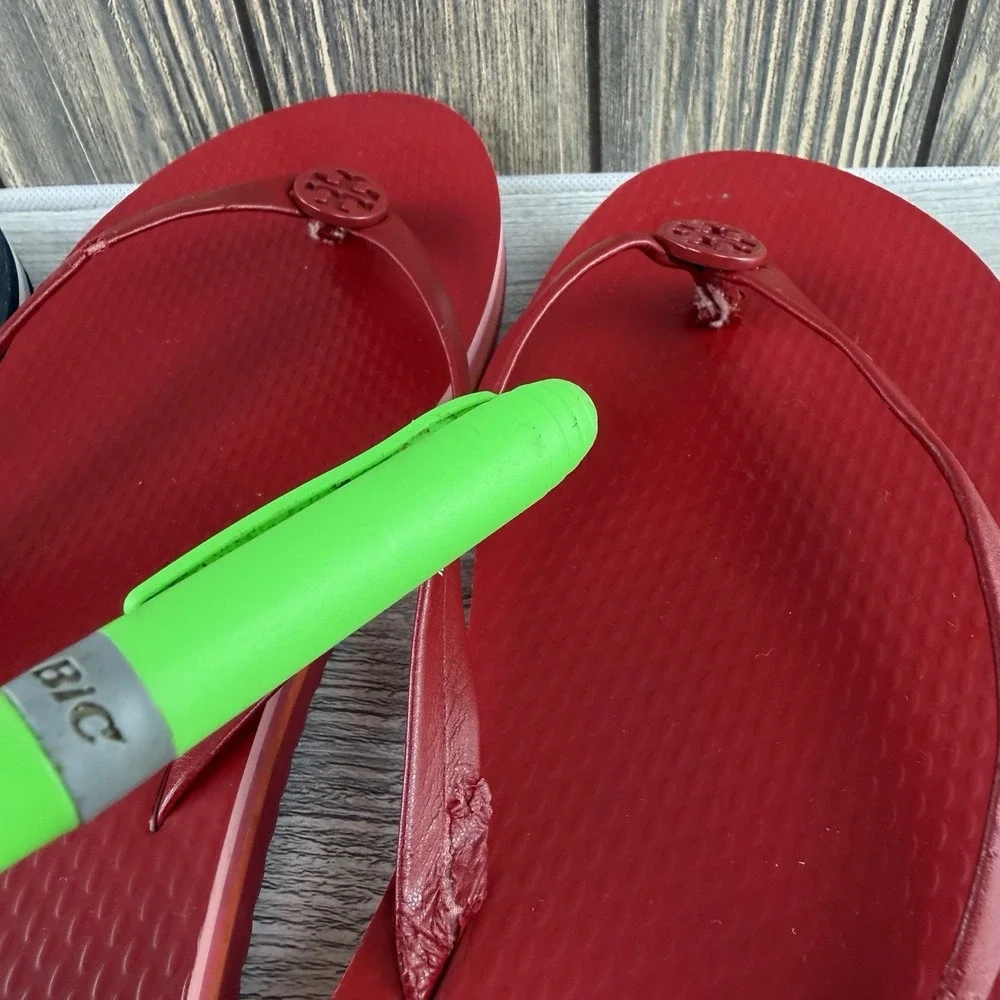 Troy Burch 2 pairs Flip Flops Thong sandals size 8 READ Description
